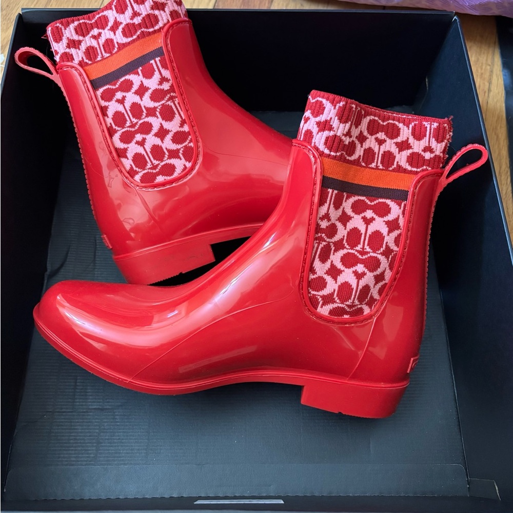 Stylish Red Rain Boots